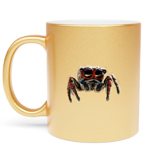 Spider Regal Jumping Spider Tarantula Arachnophile Metallic Mugs
