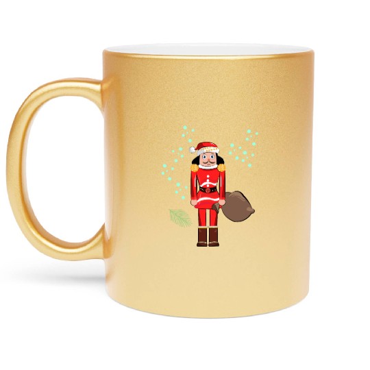 Santa Nutcracker Christmas Metallic Mugs