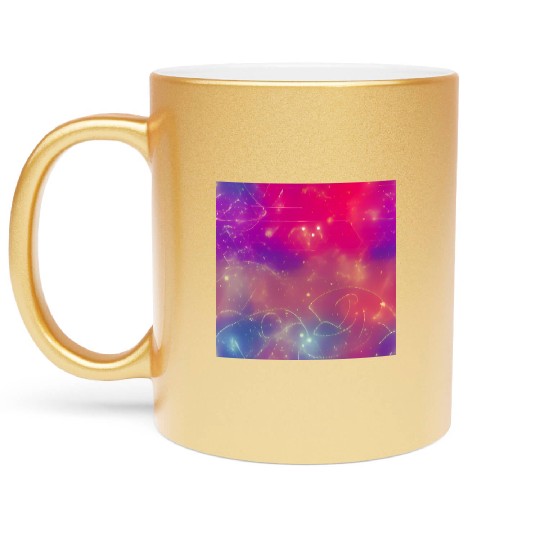 galaxy nebula draw abstract Metallic Mugs