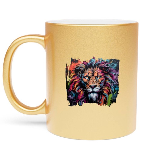Graffiti Style Lion | Lion Lovers Metallic Mugs