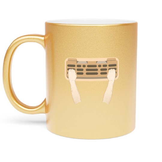 Rock Climbing Gym Hangboard Metallic Mugs