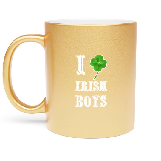 Shiny Saint Patrick s Day Shamrock Rhinestone Metallic Mugs