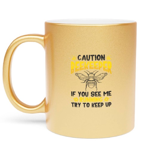 Beekeeper Idea Beekeeping Honey Bee Lover Metallic Mugs