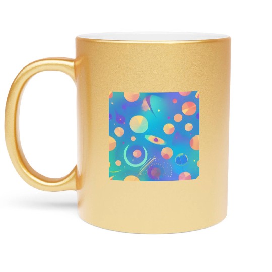Galaxy nebula art Metallic Mugs