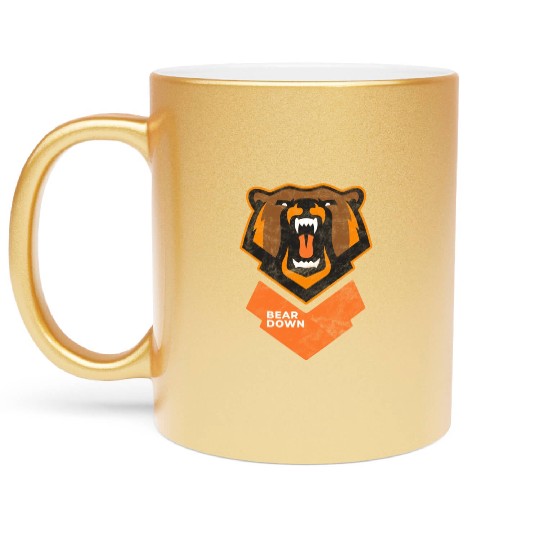 Fierce Modern Bear Down Party Tailgate Sunday Metallic Mugs