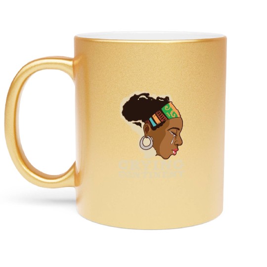 Afro Black Girl Pride Afro Girl Afrocentric Melani Metallic Mugs