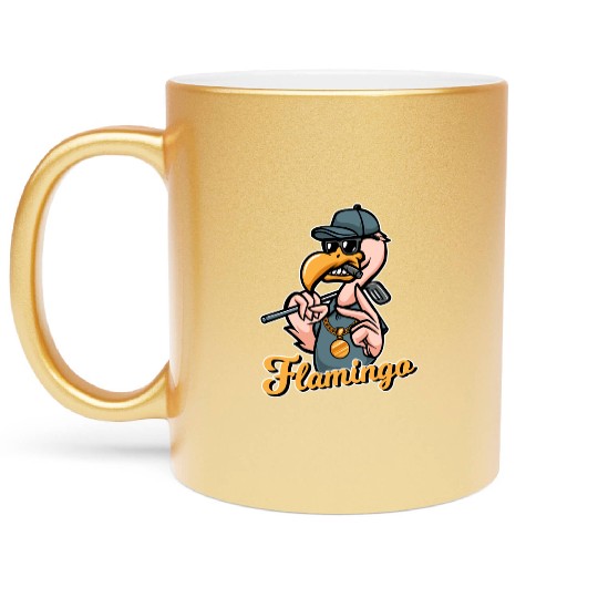 Flamingo Golf Metallic Mugs