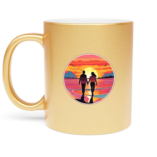 Ocean of Love Metallic Mugs