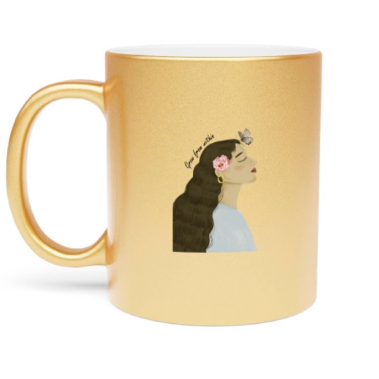 summer pink natures Metallic Mugs