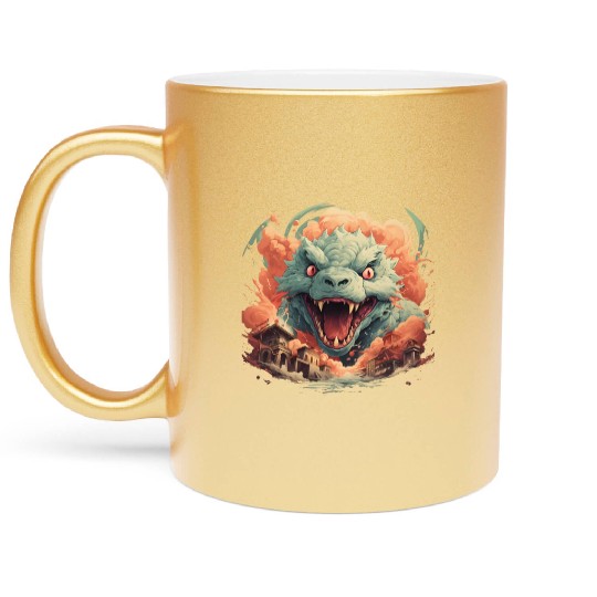 Kaiju: Cityscape Destructor Metallic Mugs