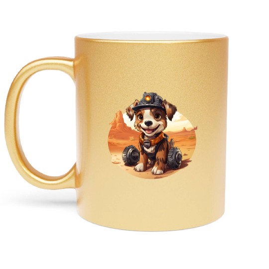 Robo-Rider Dog: Cowboy Adventure Metallic Mugs