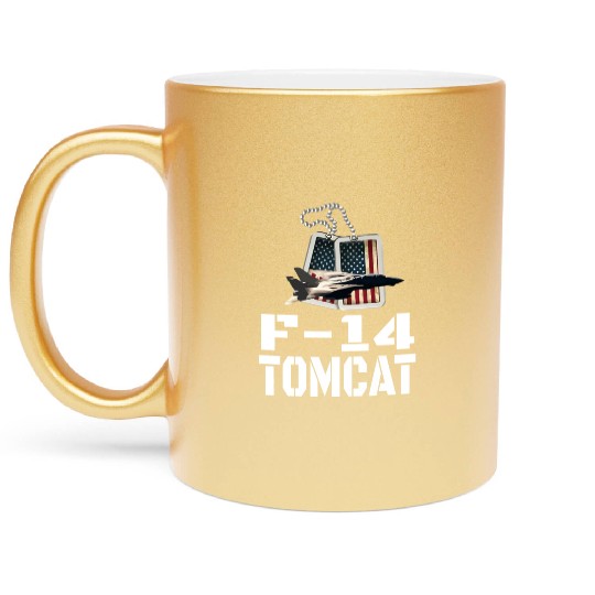 F 14 Tomcat US Flag Metallic Mugs