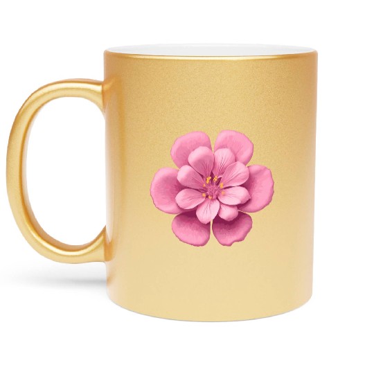 Pink Sakura flower Metallic Mugs