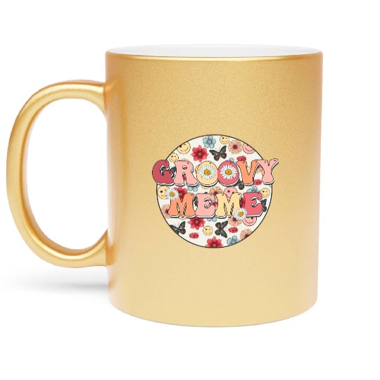 GROOVY MEME Metallic Mugs