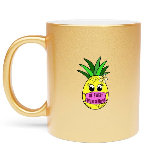 Sweet Pineapple Metallic Mugs