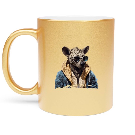 Street Style Spotted Hyena | Hyena Lovers Metallic Mugs