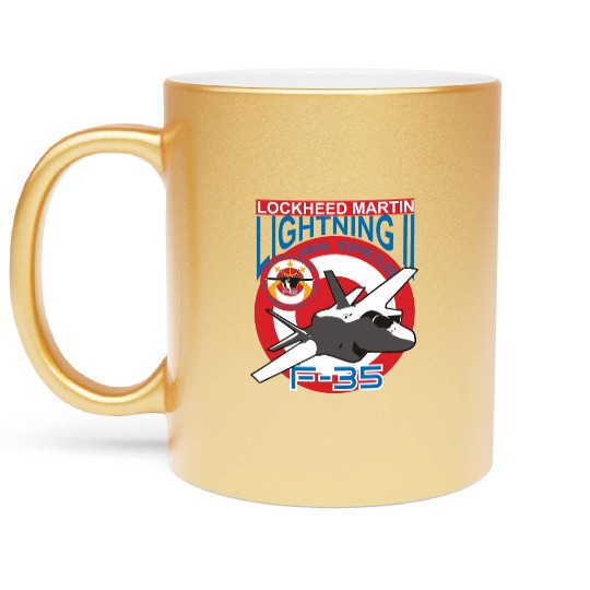 Lockheed Martin F 35 Metallic Mugs
