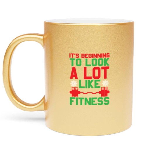 It s Look Like Fitness Workout Gym Metallic Mugs
