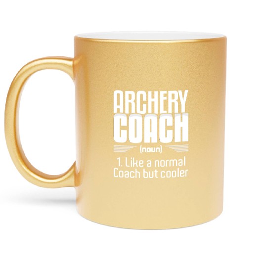 Outdoor Hunting Bow Arrow Archery Coach Metallic Mugs