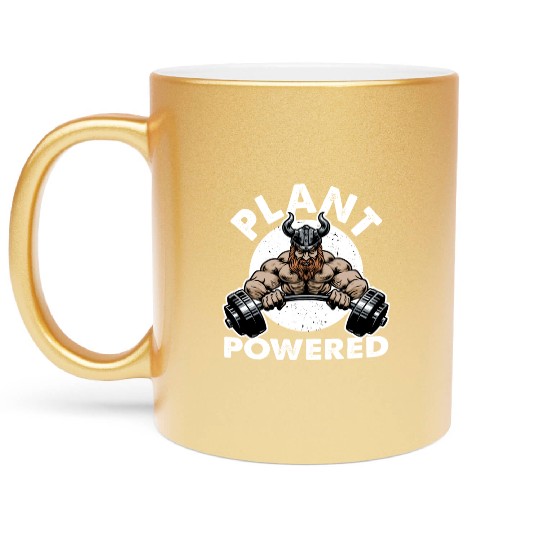 Gym Vegan Plant Powered Workout Metallic Mugs