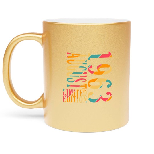 august 1963 Anniversary august 1963 august Metallic Mugs