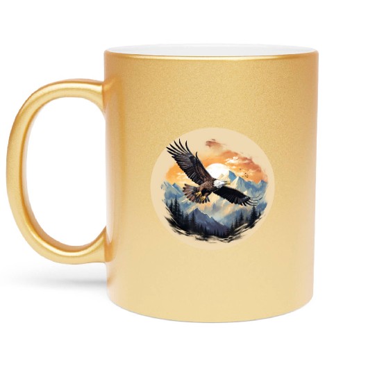 Bald Eagle as America's Symbol Metallic Mugs