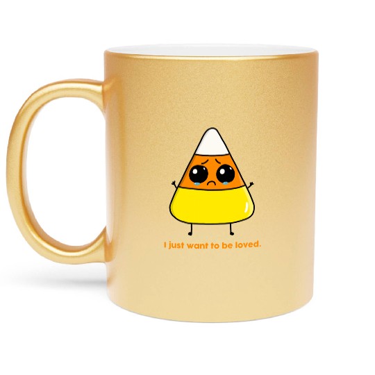 Halloween Gifts Candy Corn Metallic Mugs