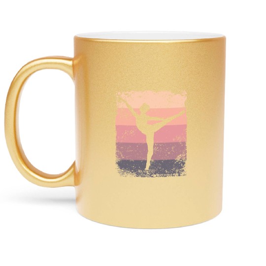 Ballet Dancer Vintage Man Ballerino Metallic Mugs