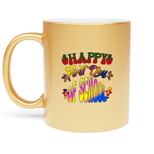 Happy Last Day Of School Teacher Student Graduatio Metallic Mugs