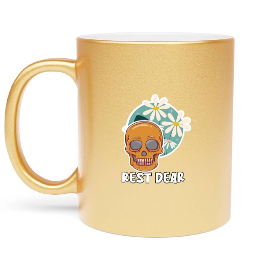Rest In peace Halloween Day NFT Art Metallic Mugs