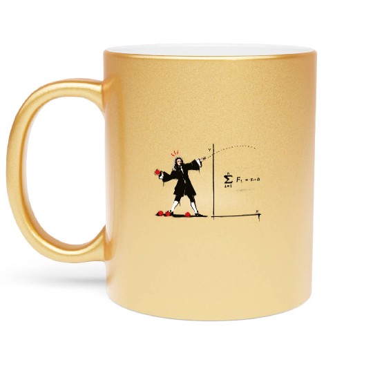 Newton Bombs Funny Physics Science Banksy Street Metallic Mugs