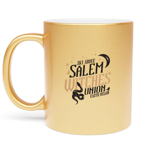 Salem Witches Union Black Metallic Mugs