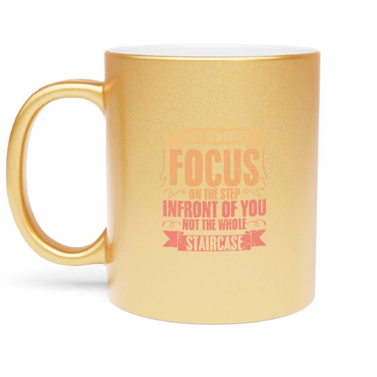 Daily Reminder Vintage Retro Affirmation A Metallic Mugs