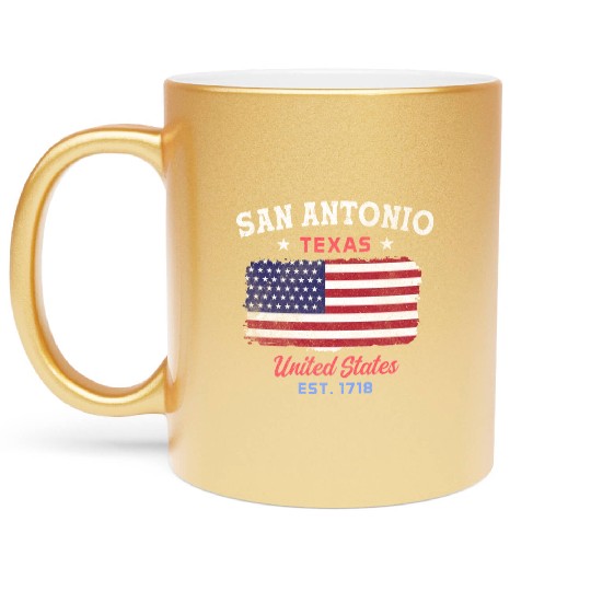San Antonio Texas est 1718 Design for proud San Metallic Mugs