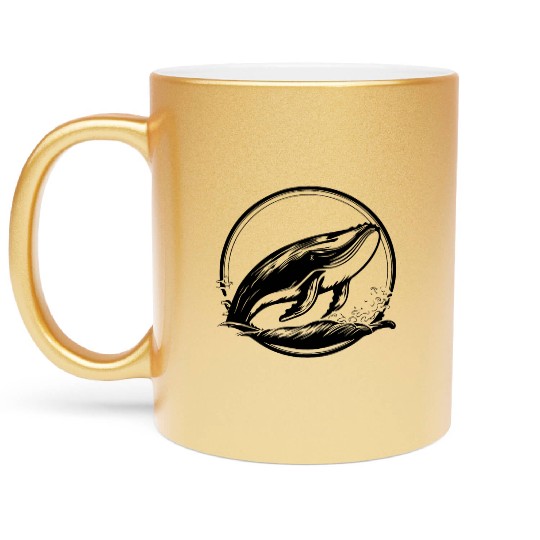 Whale Ocean Marine Metallic Mugs