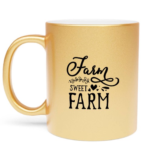 Farm Sweet Farm Metallic Mugs