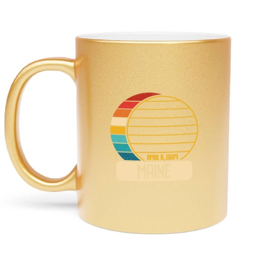Total Solar Eclipse Maine April 28 2024 Eclipse Metallic Mugs