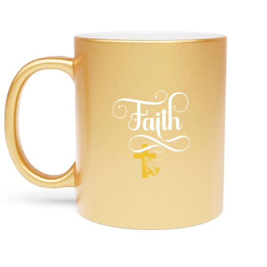 Faith Love Jesus Christian Christmas Metallic Mugs