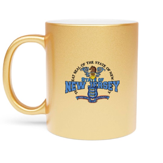 State of New Jersey Metallic Mugs