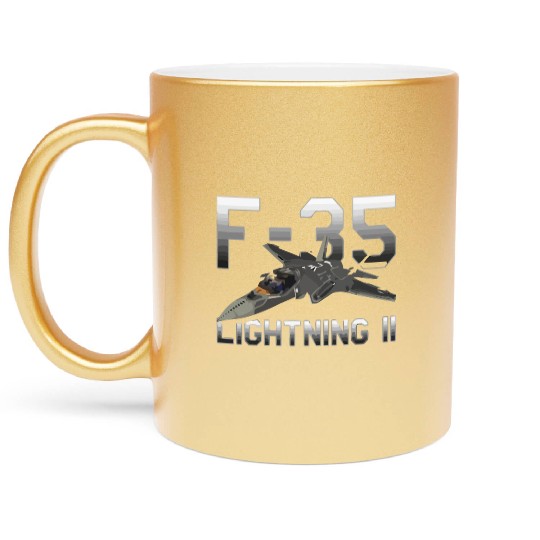 F 35 Lightning II Metallic Mugs