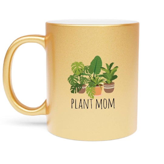 Houseplants Galore Plant Mom Metallic Mugs