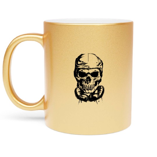 Boxing skull Design Metallic Mugs