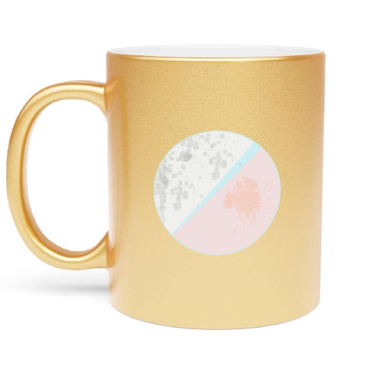 Colorful Abstract Circle Metallic Mugs