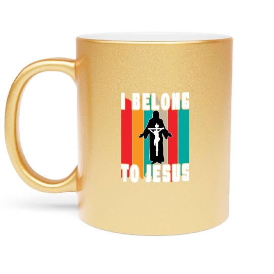 I Belong To Jesus Love Jesus Christian Christmas Metallic Mugs