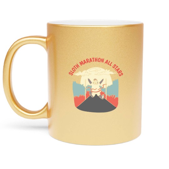 Sloth Cute Sloth Running Metallic Mugs