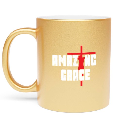 Amazing Grace Love Jesus Christian Christmas Metallic Mugs