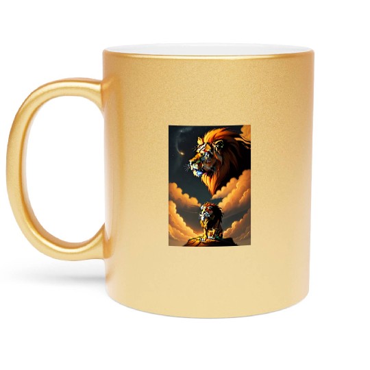the lion king Metallic Mugs