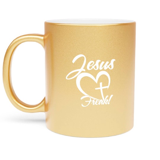 Jesus Freak Love Jesus Christian Christmas Metallic Mugs