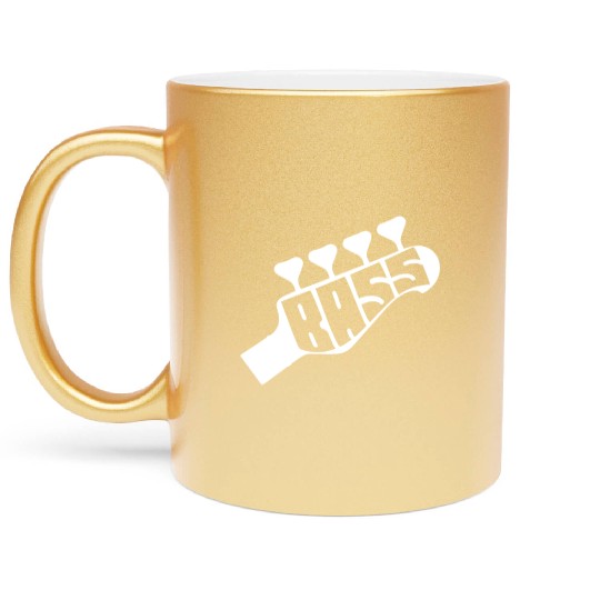 Bass Guitar Bassist Vintage Metallic Mugs