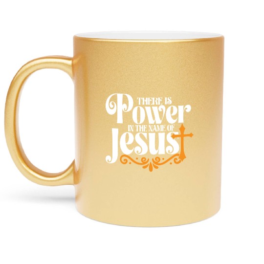Power In The Name Of Jesus Christian Christmas Metallic Mugs